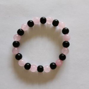 Black Obsidian & Rose Quartz